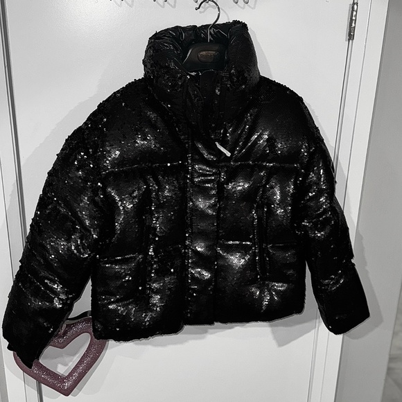 RUDSAK - LAURENCE WOMEN'S SEQUIN DOWN PUFFER (M) - Picture 3 of 4